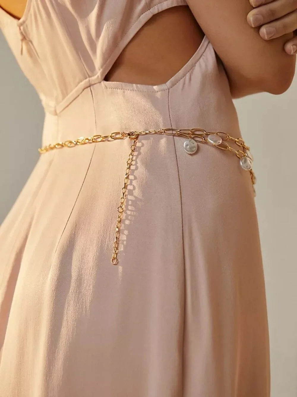 NWT Anthropologie Every Day Every Way Pearly Belly Chain/Belt XS/S